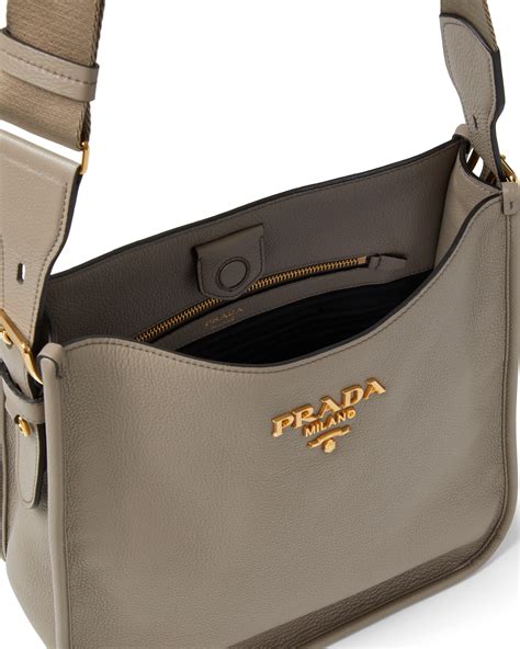 prada tan leather hobo|Prada leather hobo bag.